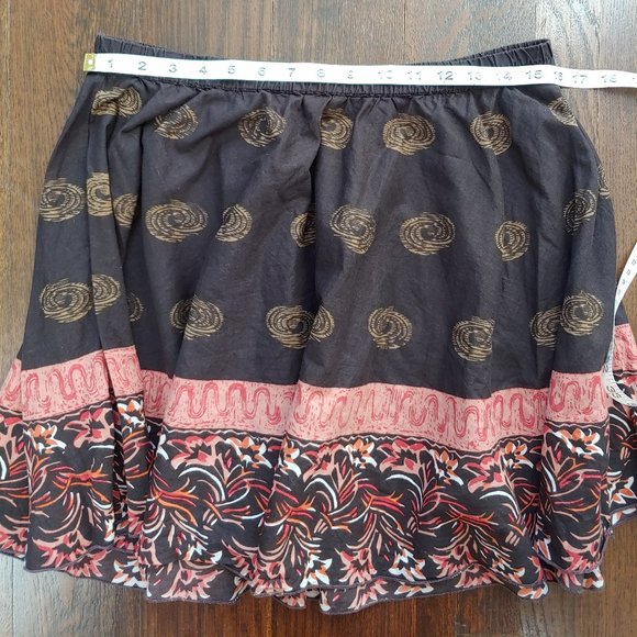 Derek Heart | Flouncy Full Bohemian Printed Short Skirt | L - Picture 7 of 10